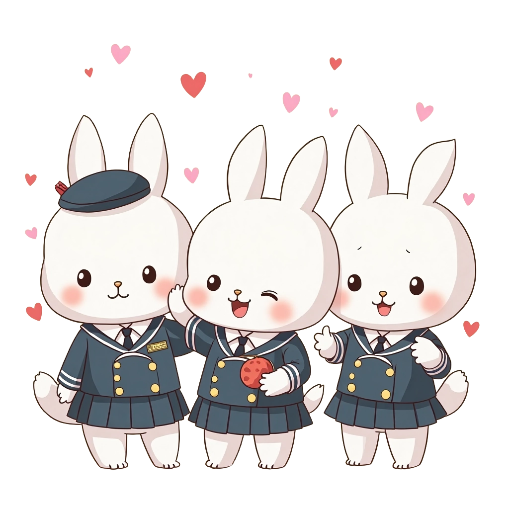 Cute Bunny Friends